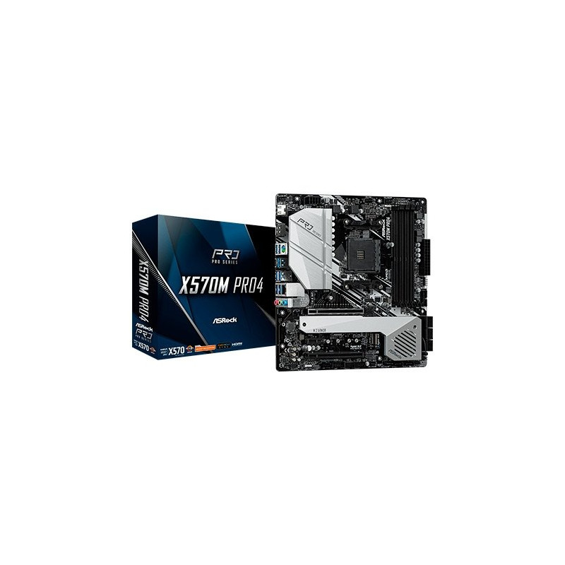 PLACA BASE ASROCK AM4 X570M PRO4