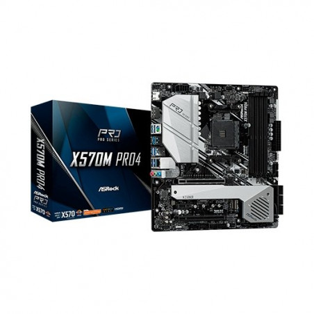 PLACA BASE ASROCK AM4 X570M PRO4