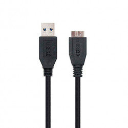 CABLE USBA 30 A MICRO USBB NANOCABLE 1M NEGRO
