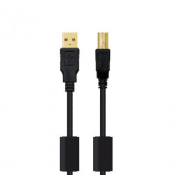 CABLE HQ FERRITA USBA A USBB NANOCABLE 5M BK