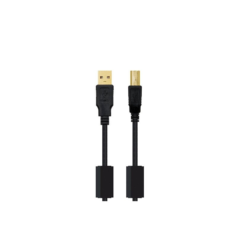 CABLE HQ FERRITA USBA A USBB NANOCABLE 5M BK