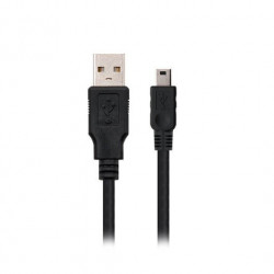 CABLE USBA 20 A MINI USBB NANOCABLE 18M NEGR 18M MAC