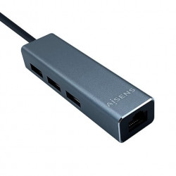 HUB 3 PUERTOS USB 32 RJ 45 AISENS TYPE A GRIS