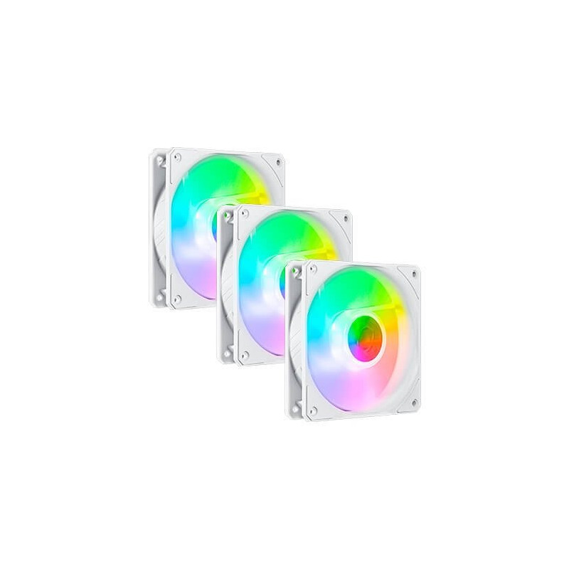 VENT 120X120 COOLERMASTER SICKLEFLOW120 ARGB WH X3 BLANCO P