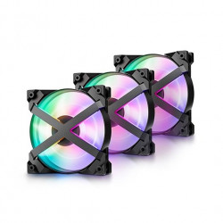 VENTILADOR 120X120 DEEPCOOL MF120 GT ARGB PACK 3UDS