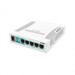 HUB SWITCH 5 PTOS MIKROTIK RB260GS 5xGIGABIT PoE CSS106 5G 