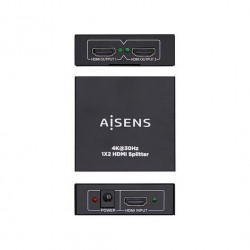 SPLITTER HDMI A 2 HDMI AISENS 4K 2XHDMI OUT 1XHDMI IN 4K 30
