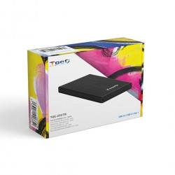 CAJA EXTERNA 25 USB30 SATA TOOQ ALUMINIO NEGRA