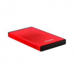 CAJA EXTERNA 25 USB32 SATA TOOQ ALUMINIO ROJO