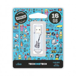 PENDRIVE 16GB TECH ONE TECH CRAZY BLACK GUITAR