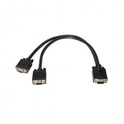 ADAPTADOR VIDEO 2XSVGA HDB15 AISENS 45CM NEGRO