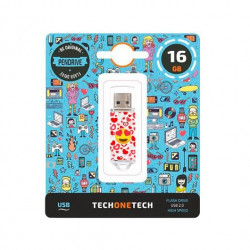 PENDRIVE 16GB TECH ONE TECH EMOJITECH HEART EYES