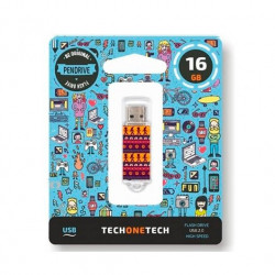 PENDRIVE 16GB TECH ONE TECH TRIBAL QUESTIONS USB 20 TEC401