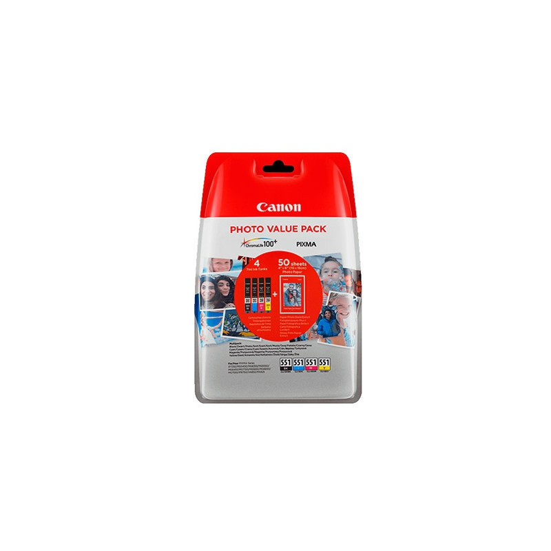 CARTUCHO ORIG CANON CLI 551 PACK 4 COLORES
