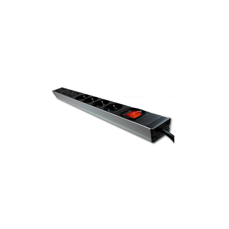 REGLETA RACK 6 TOMAS 1U PHASAK CON INTERRUPTOR