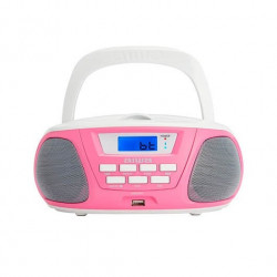 RADIO CD AIWA BOOMBOX BBTU 300PK ROSA BLUETOOTH CD USB MP3 