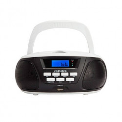 RADIO CD AIWA BOOMBOX BBTU 300BW NEGRO BLUETOOTH CD USB MP3