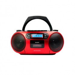 RADIO CD CASETE AIWA BOOMBOX BBTC 550MG ROJO CASETE CD USB 