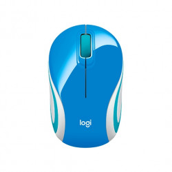RATON OPTICO LOGITECH M187 MINI WIRELESS AZUL