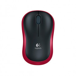 RATON OPTICO LOGITECH M185 WIRELESS ROJO