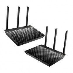 WIRELESS ROUTER ASUS RT AC66U PACK X2 NEGRO