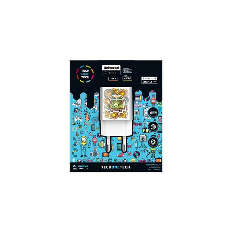 CARGADOR DOBLE TECH ONE TECH GREEN CHAMPER 24A ALTO RENDIM