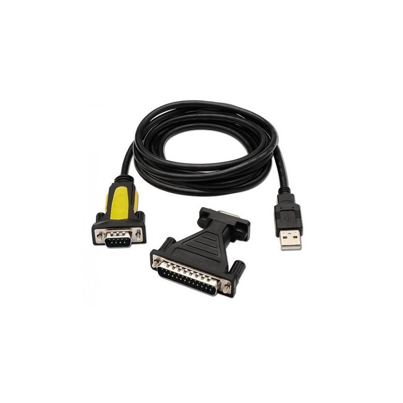 ADAPTADOR USBAM A SERIE RS232 AISENS 18M NEGRO