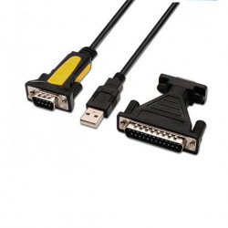ADAPTADOR USBAM A SERIE RS232 AISENS 18M NEGRO