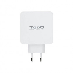 CARGADOR DOBLE USB C PD USB A QC30 TOOQ BLANCO