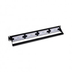 PANEL DE TRANSFERENCIA 1U 24P CAT 6 AISENS NEGRO