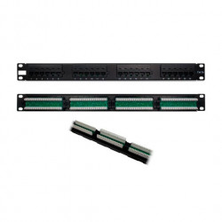 PANEL DE TRANSFERENCIA RACK 1U 24P CAT5 PHASAK