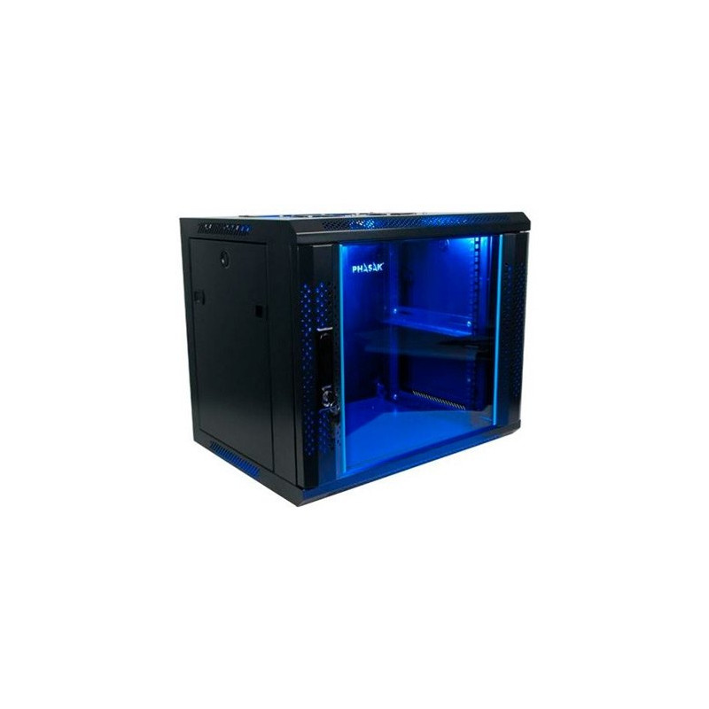 ARMARIO RACK MURAL PHASAK 9U INCLUYE CERRADURA PHO 2109 600