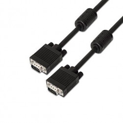 CABLE CON FERRITA SVGA HDB15 AISENS 20M NEGRO