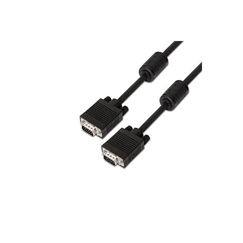 CABLE CON FERRITA SVGA HDB15 AISENS 20M NEGRO