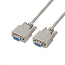 CABLE SERIE NULL DB9 H H AISENS BEIGE 18M BEIGE