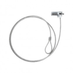 CABLE SEGURIDAD PORTATIL TOOQ CON COMBINACION
