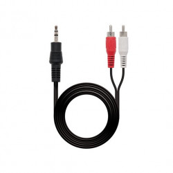 CABLE AUDIO 1XJACK 35 A 2XRCA 3M NANOCABLE