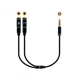 CABLE AUDIO 1XJACK 35 A 2XJACK 35 03M NANOCABLE
