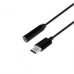 ADAPTADOR USB C M A JACK 35 H AISENS 15CM NEGRO