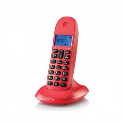 TELEFONO INALAMBRICO DECT DIGITAL MOTOROLA C1001LB ROJO