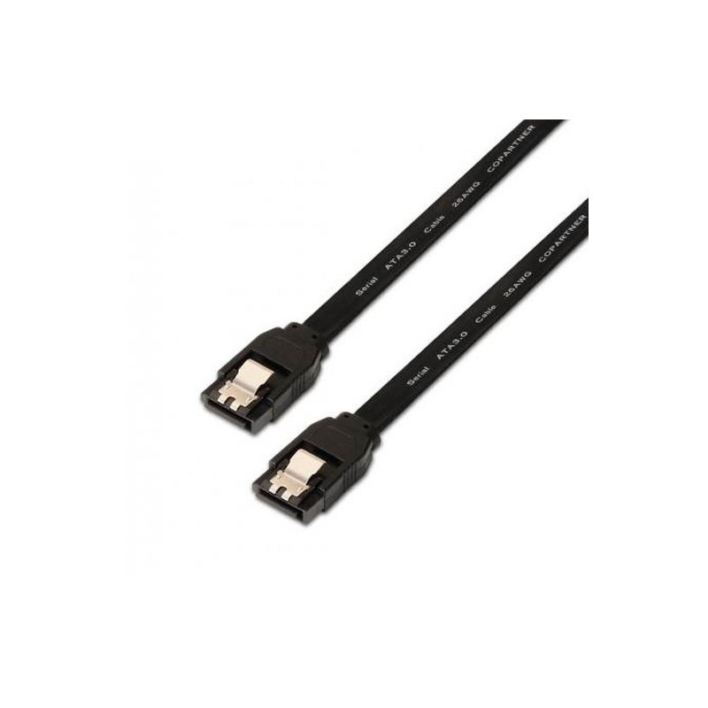 CABLE DATOS SATA 3 AISENS 05M NEGRO